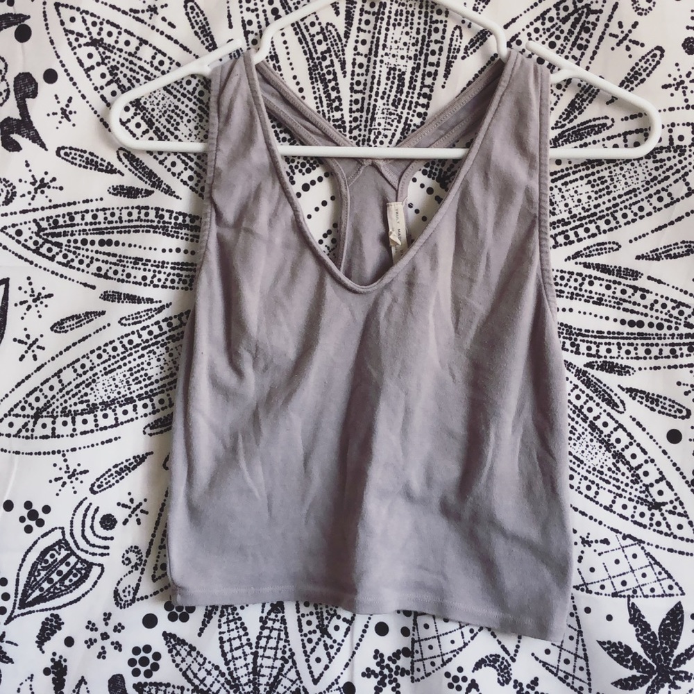 UO Light Gray Racerback Tank Top